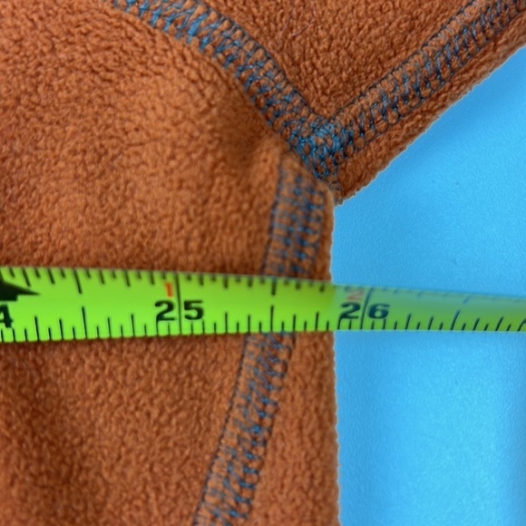 Men's Eddie Bauer burnt orange fleece  sweater - Picture 7 of 11